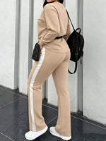 Dropped Shoulder Top and Pants Set