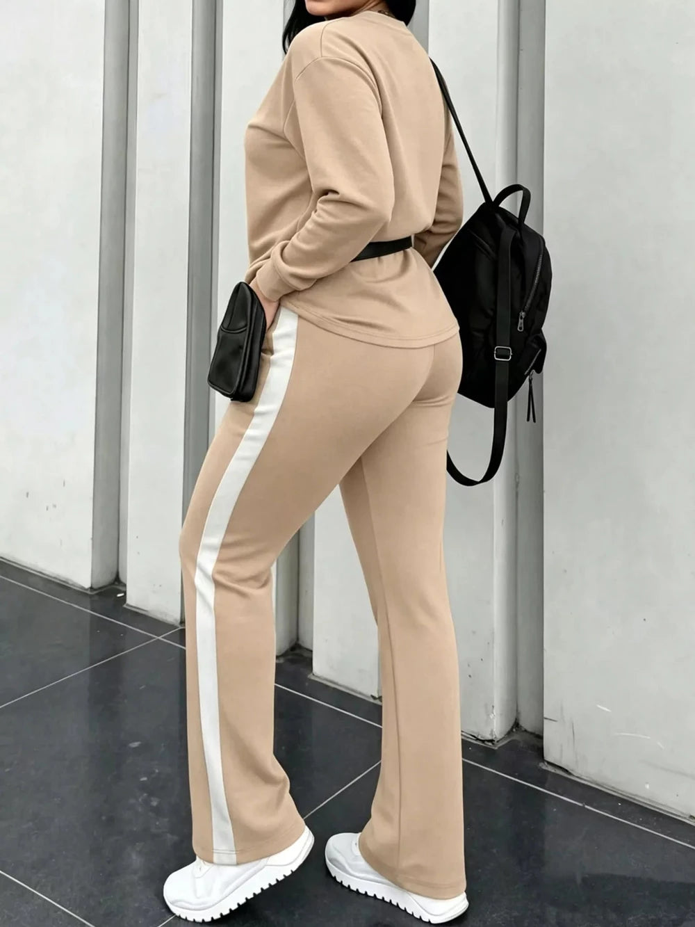 Dropped Shoulder Top and Pants Set