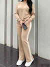 Dropped Shoulder Top and Pants Set