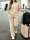 Dropped Shoulder Top and Pants Set